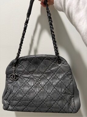 CHANEL mademoiselle bowling bag with CC Charm